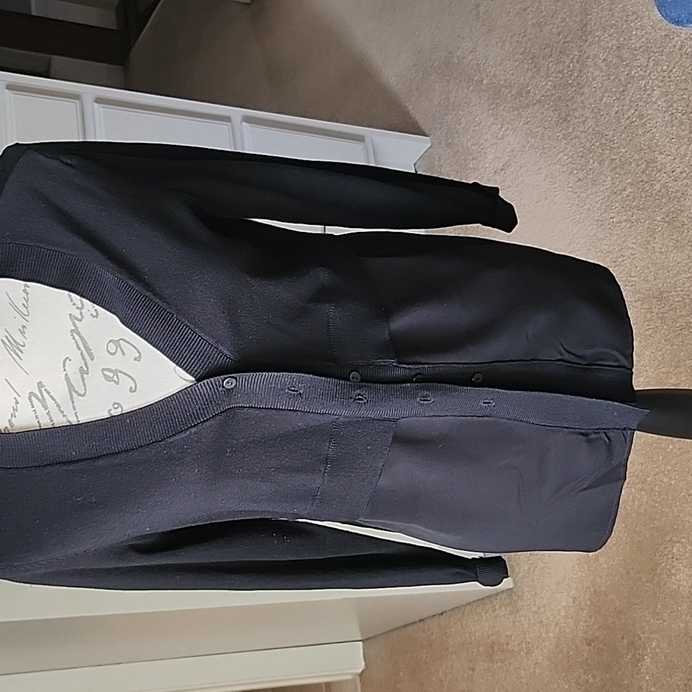 Alfani Mixed Media Black Cardigan